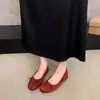Sapatos Rasos Femininos Estilo Ballet Noturno com Laço Redondo e Bico Redondo 2026 Primavera e Outono Mocassins Mary Jane de Solado Macio
