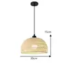 Lámpara colgante de bola de fieltro color crema con hilo de algodón estilo francés para sala de estar, comedor, dormitorio principal, estudio, luminaria de estilo bohemio