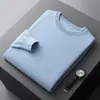 Suéter de Lana de Punto Redondo de Primera Línea Otoño e Invierno para Hombre, Suéter de Punto de Color Sólido, Jersey Holgado, Adecuado para Hombres Jóvenes
