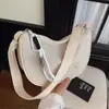 Bolso Cruzado Informal de Lona Transfronterizo para Mujer, Nuevo Bolso de Hombro Tipo Dumpling de Tendencia de Nicho Primavera/Verano 2026, Bolso Cruzado Diario