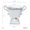 Vaso para Arranjo de Flores Estilo Pastoral Americano, Vaso de Flores de Natal para Mesa de Jantar de Pousada, Vaso Troféu com Duas Alças, Adereço de Fotografia