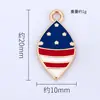 Pendente Criativo de Bandeira do Dia da Independência Americana Mais Vendido Transfronteiriço Acessórios DIY Liga de Liga Metálica Pingente Único Gotejamento de Óleo Joias Atacado