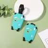 Etiqueta de Equipaje de Dibujos Animados PVC Goma Blanda Etiqueta para Maleta de Viaje Silicona Etiqueta de Equipaje 3D Etiqueta de Plástico de Silicona
