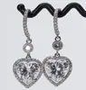 Xp17 Cross-Border Aliexpress Wish Brincos Populares Europeus e Americanos Mais Vendidos Brincos de Zircônia Azul Safira em Formato de Gota para Mulheres