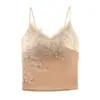 7303 Top Renda Cílios Cetim 10A com Forro de Seda, Bojo Fixo, Push-Up, Camisola Versátil e Confortável