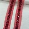 Cinta Tejida de Encaje de Pedrería y Perlas de Semilla de Color para Trabajo Pesado Accesorios de Borde para Vestidos de Boda Ropa