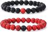Amazon Europa y América Venta Caliente Transfronteriza Piedra Natural 8mm Pulsera para Pareja para Hombre y Mujer Juego Pulsera Ojo de Tigre Turquesa Joyería