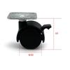Los fabricantes suministran ruedas giratorias rueda universal 1 pulgada 1.5 pulgadas muebles ruedas de nailon ruedas de plástico para electrodomésticos rueda de PU silenciosa