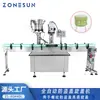 ZONESUN tampa de garrafa anti-roubo automática tampa de alumínio tampa de rosca máquina de travamento tampa de garrafa de licor glândula de vedação máquina de fechamento