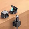 Suporte para cabo de carregamento de celular, clipe de cabo para mesa sem furos, organizador de cabos magnético, armazenamento autoadesivo para cabos de dados