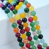 Venta directa de fábrica más vendida piedra blanca piedra natural cuentas sueltas cuentas redondas pulsera tejida con cuentas DIY accesorios