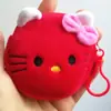 Bolsa de moedas criativa/porta-chaves clutch semicircular espesso brinquedo de pelúcia de desenho animado bolsa de moedas presente