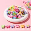 Acrílico dos colores mariposa estrella de cinco puntas DIY hecho a mano cuentas sueltas cadena para teléfono móvil cuerda para el cabello material para pulsera joyería