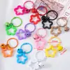 Chaveiro de Liga Colorida Cor de Doce Estrela de Cinco Pontas Sino Contas Pingente para Capa de Fone de Ouvido Decoração de Casal