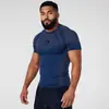 Camiseta de Fitness Cross-Border YOUNGAL Ajustada Masculina Top Esportivo para Treino Secagem Rápida Alta Elasticidade GYMSHARK