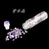 Botella vacía de 10 ml con cuentas de gemas naturales, bola de cristal, grava, aceite esencial, crema para ojos