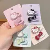 Pinza para el cabello con purpurina fina dulce y fresca Kt Corazón de niña Lazo Pinza lateral para el flequillo Pinza Bb Accesorios para el cabello Versátiles para la cabeza de estudiante