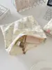 5622 Bolsa de Cosméticos Lazo Estampado Portátil Almacenamiento de Productos para el Cuidado de la Piel Tela Bolsa Cuadrada Pequeña Monedero Organización de Artículos Varios
