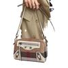 Couro de vaca e lona High-end Style Camera bag 2024 Novo nicho de design de ombro bolsa feminina Vintage Underarm Leather Bag