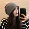 Gorros de Otoño e Invierno, Gorros de Punto Ligeros Cálidos para Mujer, Nuevos Gorros Personalizados de Pelo, Estilo Japonés para Exteriores, Ocio, Gorros de Punta Engrosados