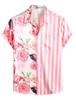 Camisa Havaiana 3D de Impressão Mais Vendida Transfronteiriça Explosão Estação Independente Amazon Camisa de Manga Curta com Lapela