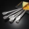 Pinzas de Acero Inoxidable 304 de Tres Puntas, Pinzas Gruesas para Barbacoa, Pinzas para Hornear Pan, Pinzas para Asar Pescado, Pinzas para Asar Carne, Pinzas para Buffet