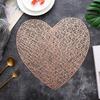 Día de San Valentín Nuevo Amor Mantel Individual Mantel de Mesa PVC Patrón Mantel Individual Estilo Europeo Antideslizante Aislante al Calor Mantel Individual Estilo Occidental Posavasos para Taza de Amor