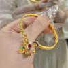 Pulsera de gota de aceite esmaltada de estilo chino, nueva moda nacional, diseño dorado hecho a mano, estilo étnico exquisito, pulsera de estilo antiguo para mujer.