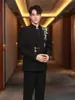 Ropa Nueva para Hombre Estilo Chino, Traje Zhongshan para Novio de Boda, Nuevo Modelo 2026 Traje de Boda, Conjunto de Traje de Compromiso, Traje Tang Tradicional Estilo Chino