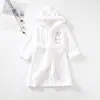 2021 Primavera e Outono Meninas Crianças Pijamas Flanela Roupão Meninos Casa Roupas Com Capuz Crianças Camisola Inverno