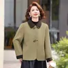Chaqueta de Lana Otoñal para Mamá 2026 Chaqueta de Nuevo Estilo Abrigo de Lana para Mujer Top Elegante Otoño/Invierno para Mujeres de Mediana Edad y Mayores