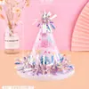 Chapéu de aniversário com bola de cabelo, decoração para festa, bolo adulto, bebê, ano um, boné pontiagudo perolado, adereços para fotos, chapéu pompom