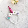 Faixa de Cabeça de Unicórnio Infantil Transfronteiriça Acessórios de Cabelo para Bebê Faixa de Cabeça para Role-Playing Suprimentos para Festa de Aniversário Estilizando Franjas