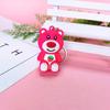 5203 # criativo dos desenhos animados urso de morango de borracha macia boneca chaveiro personalidade dos desenhos animados boneca pingente brinde promocional