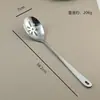 Cuchara de Sopa de Acero Inoxidable Utensilios de Cocina Suministros de Cocina Espátula Engrosada de Mango Largo Espátula Plana Cuchara para Porridge Concha Colador de Sopa Multiusos Cuchara Pública