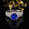 Anillo transfronterizo de Amazon nuevo de cobre incrustado con zafiro para mujer Europa y Estados Unidos fuente shein r6518