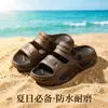 Chanclas gruesas para hombre de talla grande para verano, calzado de moda para exteriores, sandalias de playa de suela blanda EVA para hombre
