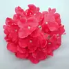 Flor Artificial Hortensia Flor de Boda Flor de Seda Flor de Escenario de Ingeniería Decoración Floral Flor Falsa Accesorios de Boda Flor de Seda Hortensia Pared