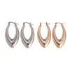 Pendientes Europeos y Americanos Transfronterizos de Brillo Metálico con Forma de Gota de Agua, Estilo Minimalista Único, Pendientes de Temperamento de Nicho de Alta Gama