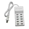 Cargador USB de 10 Puertos 50W Enchufe Múltiple Inteligente para Teléfono Móvil Carga Directa Cabezal de Carga 5V2.4A Adecuado para Apple Xiaomi
