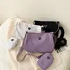 Bolsa Transversal Pequena de Liquidação Transfronteiriça para Mulheres, Bolsa Casual Simples, Bolsa Transversal para Mulheres, Bolsa Mãe e Filha, Bolsa de Ombro, Bolsa de Braço de Cor Sólida