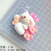 Flor de cerezo Ángel Gato accesorios de resina pegamento en crema horquilla creativa diy pegatina de refrigerador hebilla de zapato colgante material de almacenamiento