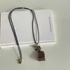 Nuevo Collar Colgante de Madera con Cuentas Geométricas Tridimensionales Estilo Chino Collar de Tendencia de Moda Estilo Étnico Retro para Mujeres