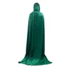 Disfraz de Capa de la Muerte para Halloween Capa Negra de Terciopelo Vestido de Baile de Vampiro Disfraz para Adultos