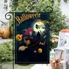 Bandera de jardín de Halloween transfronteriza Bandera de decoración festiva de Feliz Halloween asta de bandera de jardín personalizada venta al por mayor