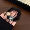 Lazo de Pelo de Lujo Ligero Coreano de Gama Alta con Perlas y Pedrería, Cuerda Gruesa de Alta Elasticidad para el Cabello, Diadema, Accesorio para el Cabello