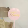 Nueva Decoración de Pastel Feliz Cumpleaños Estilo Transfronterizo Bronceado Tarjeta de Pastel Acrílica Bronceada Suministros para Fiestas