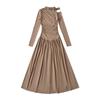 Vestido grande en forma de A con pliegues, sin espalda, ajustado e irregular, con diseño de chica sexy para mujer de principios de otoño de estilo europeo y americano.