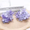 Flor Simulada Borda Queimada Cabeça de Hortênsia Acessórios Feitos à Mão DIY Decoração de Casa Acessórios para Headwear de Casamento Combinação Hanfu
