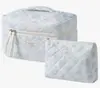 Bolsa de cosméticos portátil gran capacidad floral pequeño almacenamiento portátil algodón acolchado flor linda ins viaje estudiante